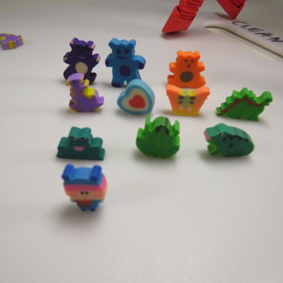 Easter Egg Filler: Small Erasers (24 items) Bears, Frogs etc. - Picture 3 of 8